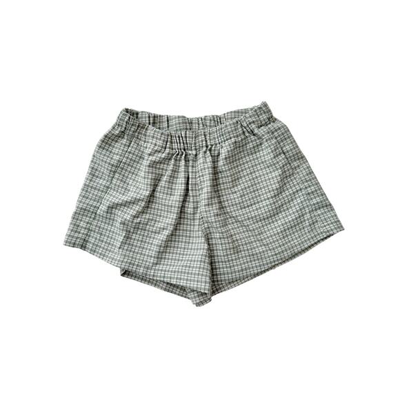 Brandly melville green plaid boxer shorts - one size - Picture 1 of 5